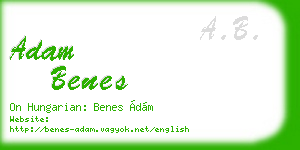 adam benes business card